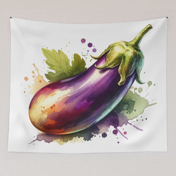 Item preview, Watercolor Eggplant designed and sold by BassHeadMomma.