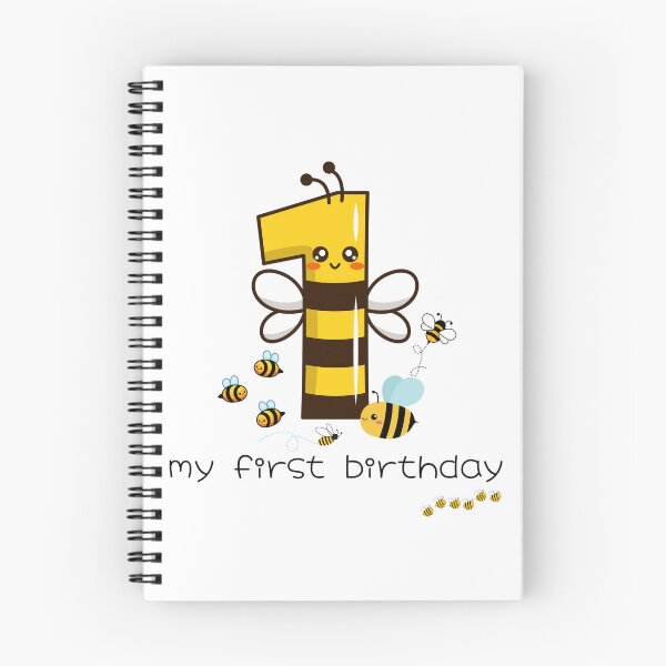 Artikelvorschau, Mein erster Geburtstag. Design mit glücklichen Bienen. Lasst uns feiern! entworfen und verkauft von FreeSoulLab.