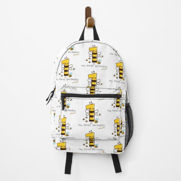 Item preview, My first birthday. Design with happy bees. Let's celebrate! designed and sold by FreeSoulLab.