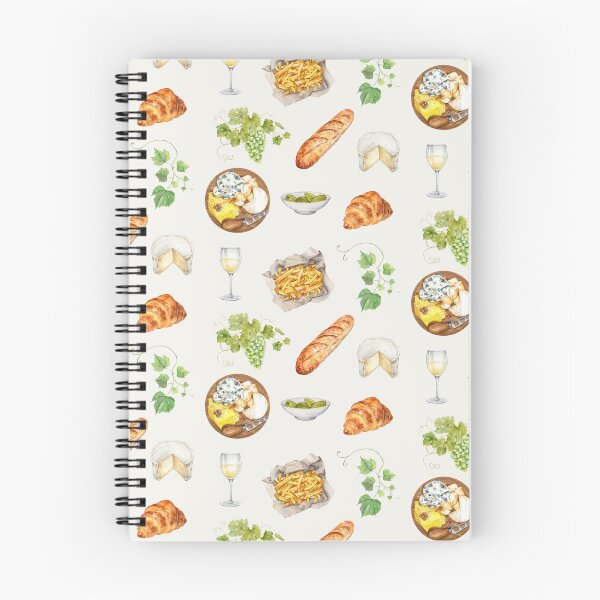 Item preview, French Food France Culinary Travel Watercolor Illustration Baguette Cheese Wine Grapes Cheeseboard Fries Paris Croissant designed and sold by Annika Shurafa.