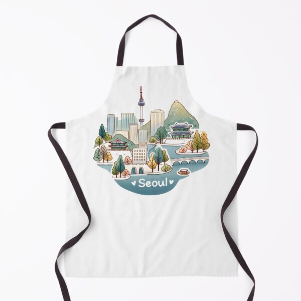 Item preview, Seoul South Korea Watercolor designed and sold by PaintMeWorld.