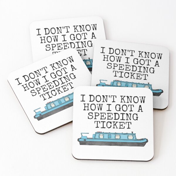 Item preview, Narrowboat, Speeding Ticket, Canal Boat Funny designed and sold by doodlerob.
