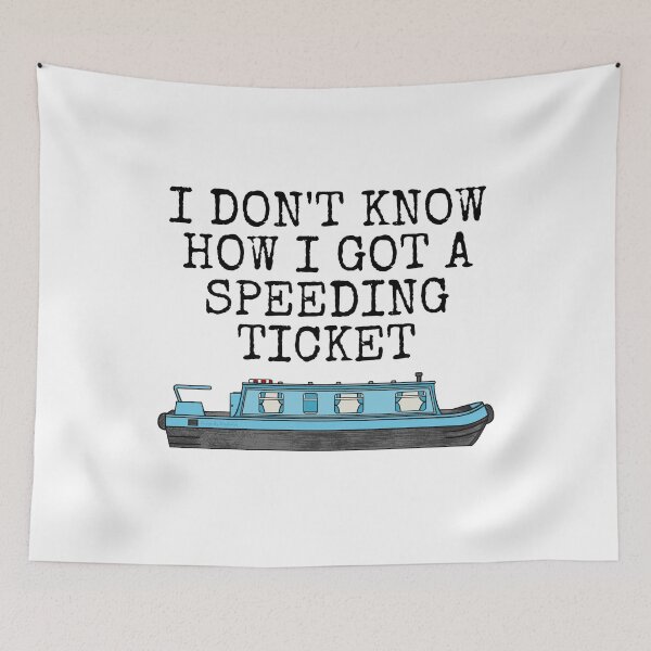 Item preview, Narrowboat, Speeding Ticket, Canal Boat Funny designed and sold by doodlerob.