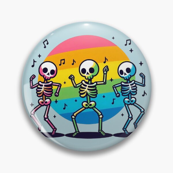 Item preview, Dancing Rainbow Skeleton designed and sold by Vkinsify.