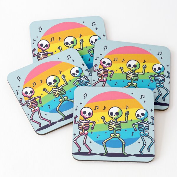 Item preview, Dancing Rainbow Skeleton designed and sold by Vkinsify.