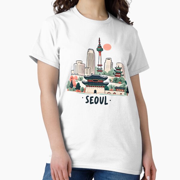 Item preview, Seoul South Korea Watercolor designed and sold by PaintMeWorld.