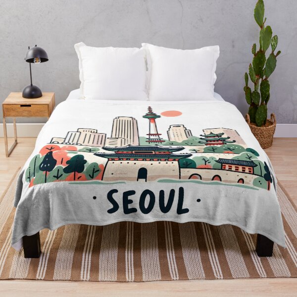 Item preview, Seoul South Korea Watercolor designed and sold by PaintMeWorld.