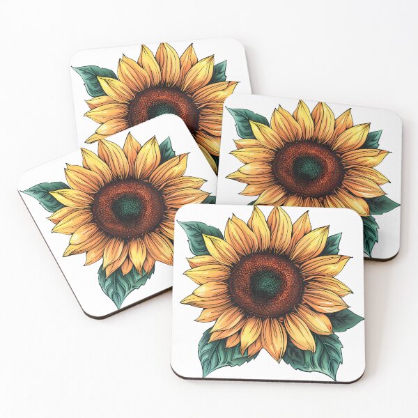 Item preview, Retro Sunflower on White Background designed and sold by PaullCreations.