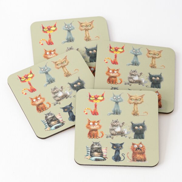 Item preview, 9 sarcastic cats designed and sold by Sch1Stickers.
