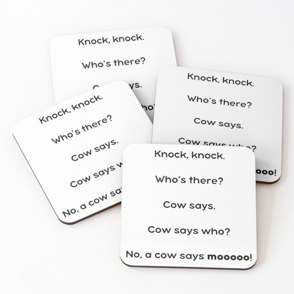 Item preview, Knock knock joke graphic designed and sold by Barbara Sakowicz.