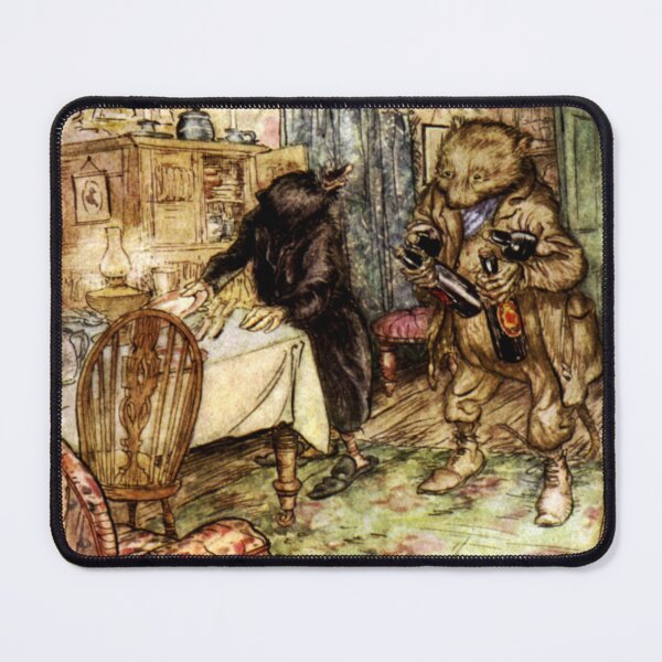 Item preview, Mole and Rat prepare dinner - The Wind in the Willows, Kenneth Grahame, Arthur Rackham designed and sold by forgottenbeauty.