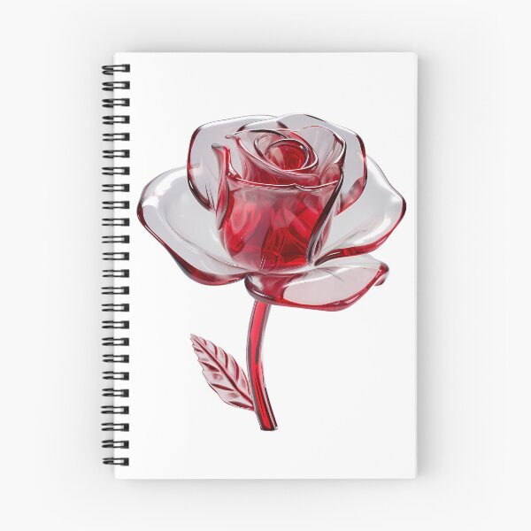 Item preview, Exquisite Glass Rose with Translucent Red Petals designed and sold by PaullCreations.