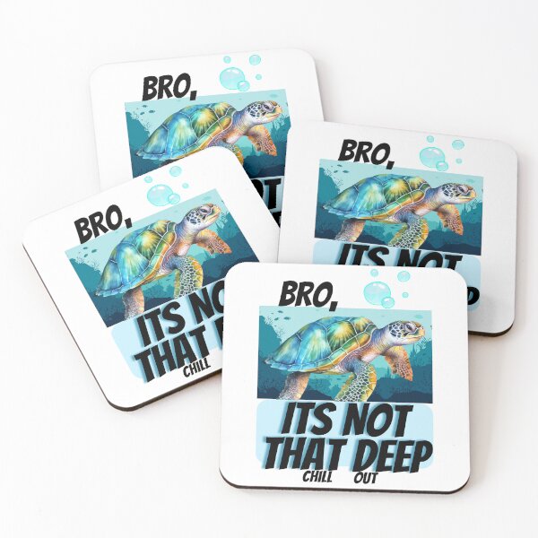 Item preview, Blue Turtle Its Not That Deep Print designed and sold by IslandDrip.
