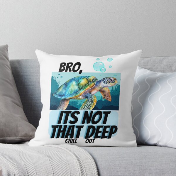 Item preview, Blue Turtle Its Not That Deep Print designed and sold by IslandDrip.