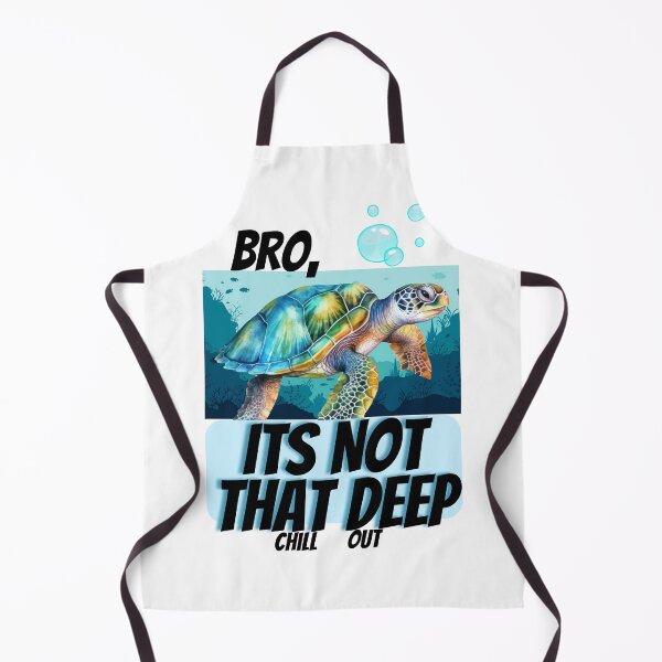 Item preview, Blue Turtle Its Not That Deep Print designed and sold by IslandDrip.