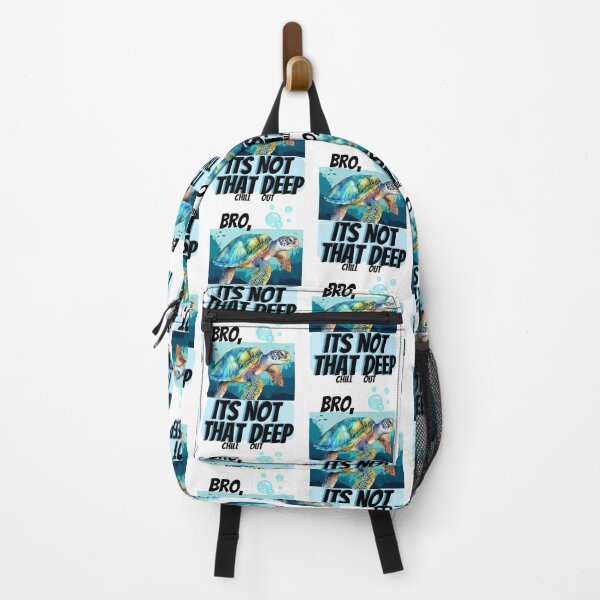 Item preview, Blue Turtle Its Not That Deep Print designed and sold by IslandDrip.