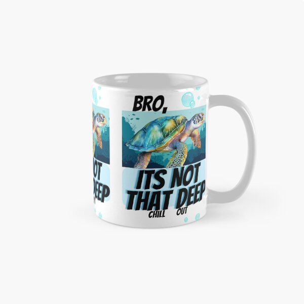 Item preview, Blue Turtle Its Not That Deep Print designed and sold by IslandDrip.