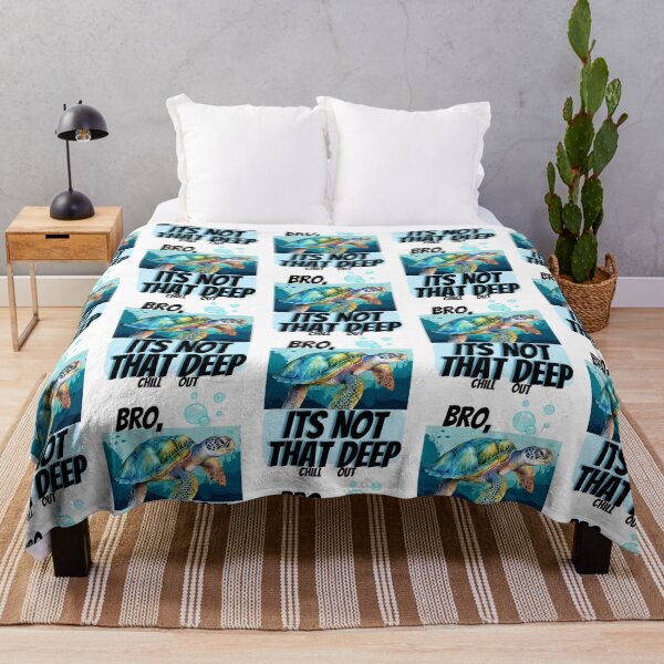 Item preview, Blue Turtle Its Not That Deep Print designed and sold by IslandDrip.