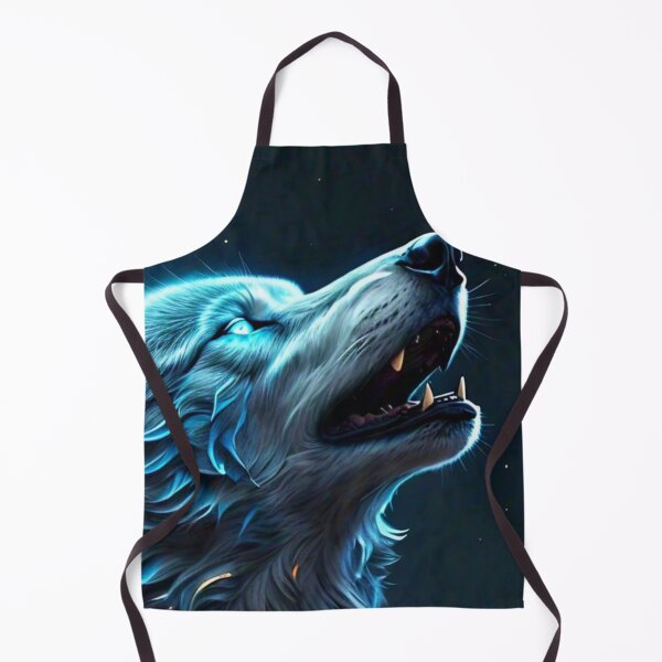 Item preview, Blue Glowing Wolf Howling designed and sold by Gretel Moss.