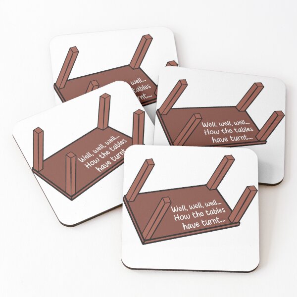 Item preview, How The Tables Have Turnt Funny Sticker designed and sold by Snow Illustrations.