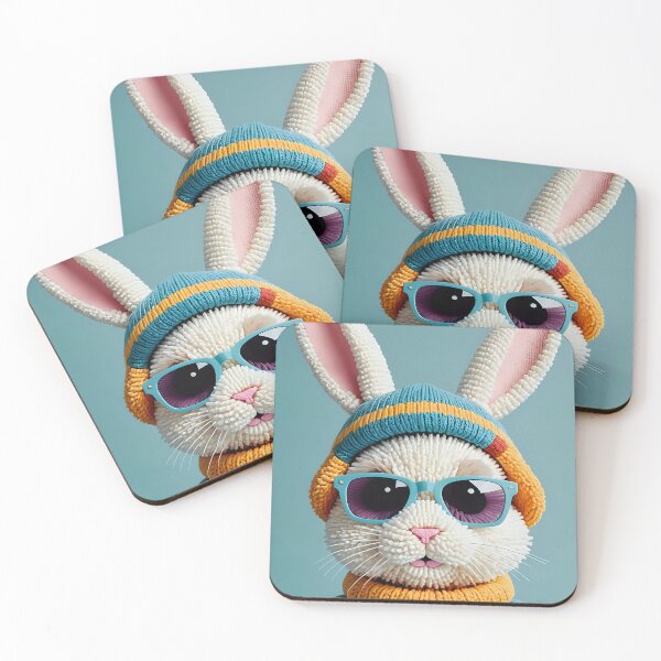 Item preview, Knitted Rabbit in jumper and hat designed and sold by Studio Quirk.