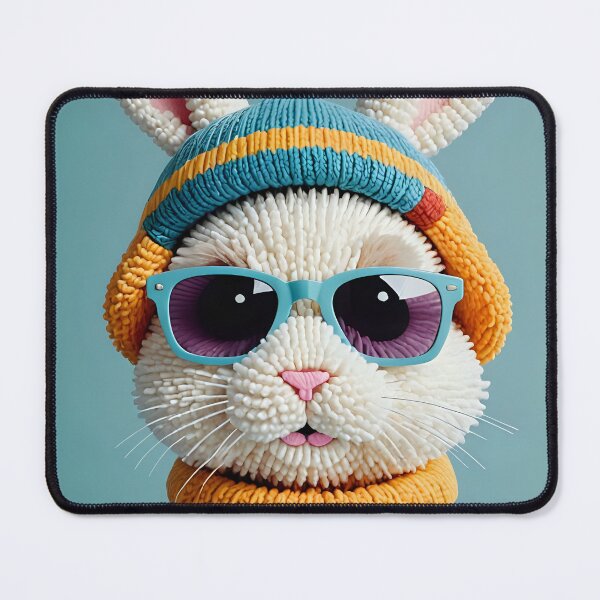 Item preview, Knitted Rabbit in jumper and hat designed and sold by Studio Quirk.