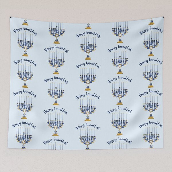 Item preview, Happy Hanukkah Traditional Menorah designed and sold by darkskydelights.