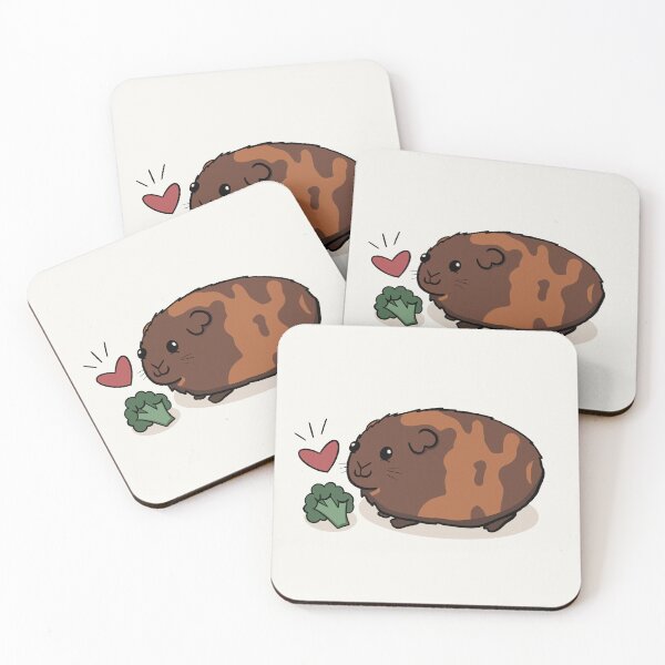 Item preview, Red Agouti Guinea Pig Loves Broccoli designed and sold by makell-creates.