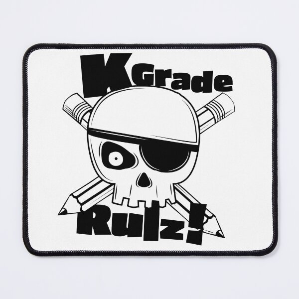 Item preview, Kindergarten Rulz - School Skull with Crossed Pencils  Elementary School Teacher and Student designed and sold by SaltCreatives.