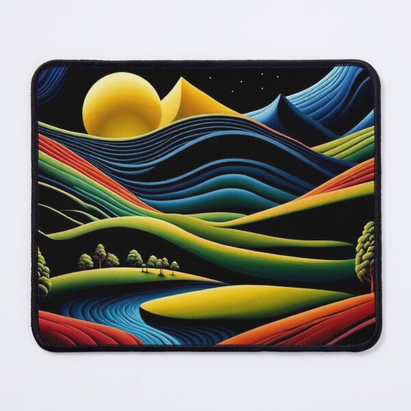 Item preview, The Dark Hills Abstract Landscape designed and sold by redask2me.