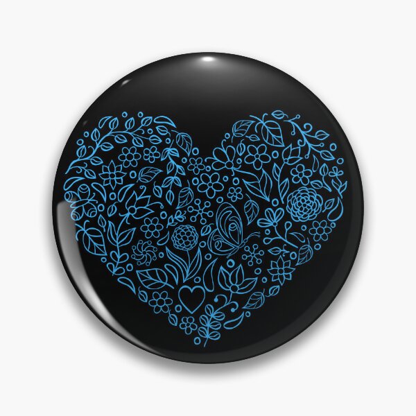 Item preview, Floral Light Blue Heart Design designed and sold by ILOVEART247.