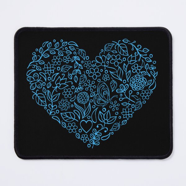 Item preview, Floral Light Blue Heart Design designed and sold by ILOVEART247.