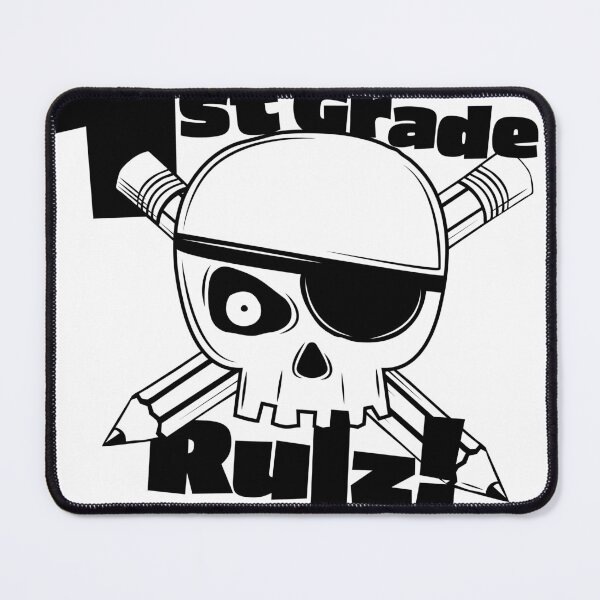 Item preview, 1st Grade Rulz - School Skull with Crossed Pencils Elementary School Teacher and Student designed and sold by SaltCreatives.