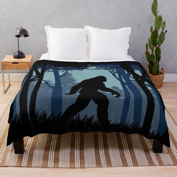 Item preview, Sasquatch in the forest (blue) designed and sold by danielasynner.