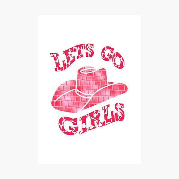 Item preview, Let’s go girls - pink text designed and sold by HarrisonDesign.