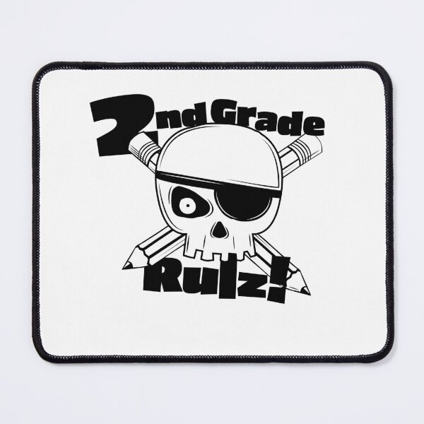 Item preview, 2nd Grade Rulz - School Skull with Crossed Pencils Elementary School Teacher and Student designed and sold by SaltCreatives.