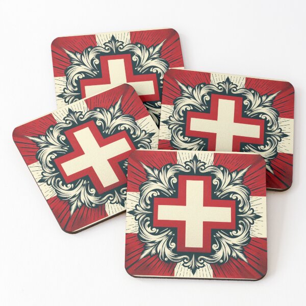 Item preview, Vintage Swiss flag classic t-shirt  designed and sold by Elouk.