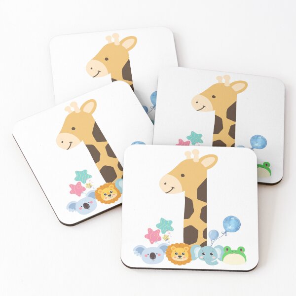 Item preview, My first birthday. Design with Giraffe and happy animals. Let's celebrate! designed and sold by FreeSoulLab.
