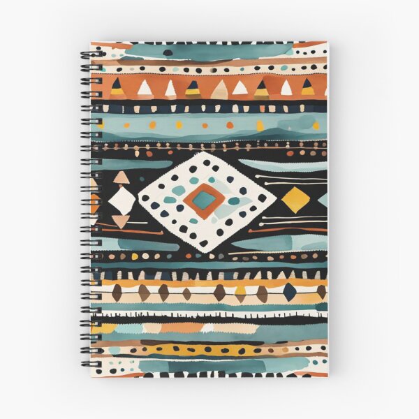 Item preview, Traditional Kilim Pattern, Ethnic Geometric Abstract Scandinavian Design in Watercolor Painting designed and sold by MyArt23.
