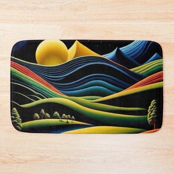 Item preview, The Dark Hills Abstract Landscape designed and sold by redask2me.