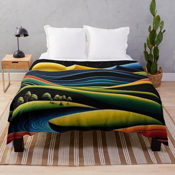 Item preview, The Dark Hills Abstract Landscape designed and sold by redask2me.