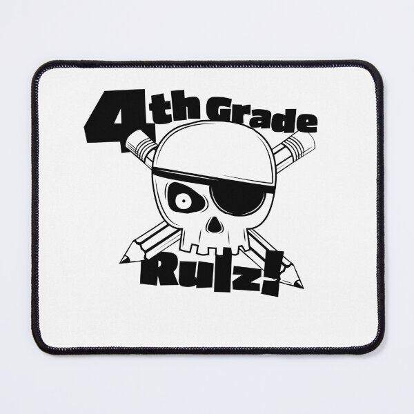 Item preview, 4th Grade Rulz - School Skull with Crossed Pencils Elementary School Teacher and Student designed and sold by SaltCreatives.