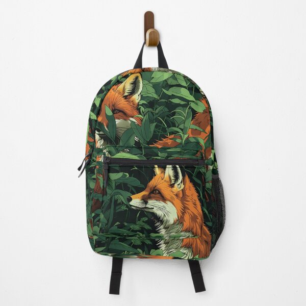 Item preview, Hidden Fox in lush green foliage pattern designed and sold by LittleShopOrion.