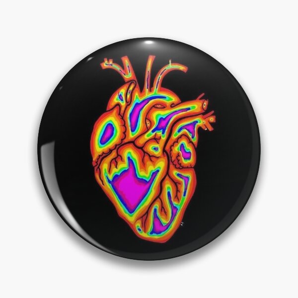 Item preview, Colorful Heart Heat Map Black Background designed and sold by bitebackcobbc.