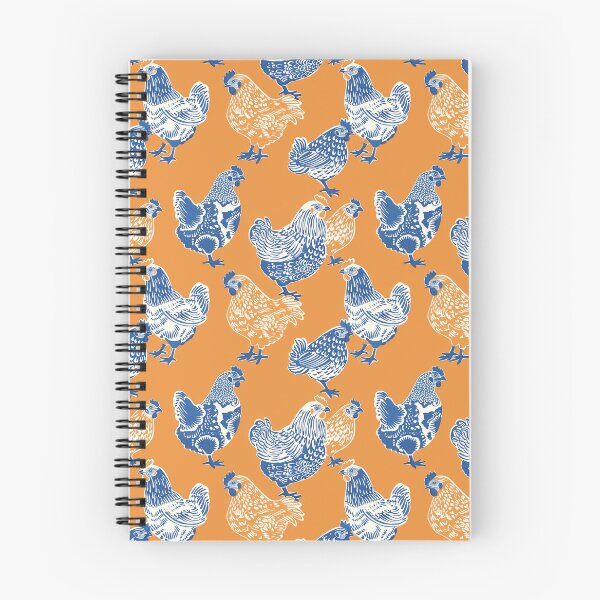 Item preview, Orange and Blue Chicken Pattern designed and sold by sublimepw.