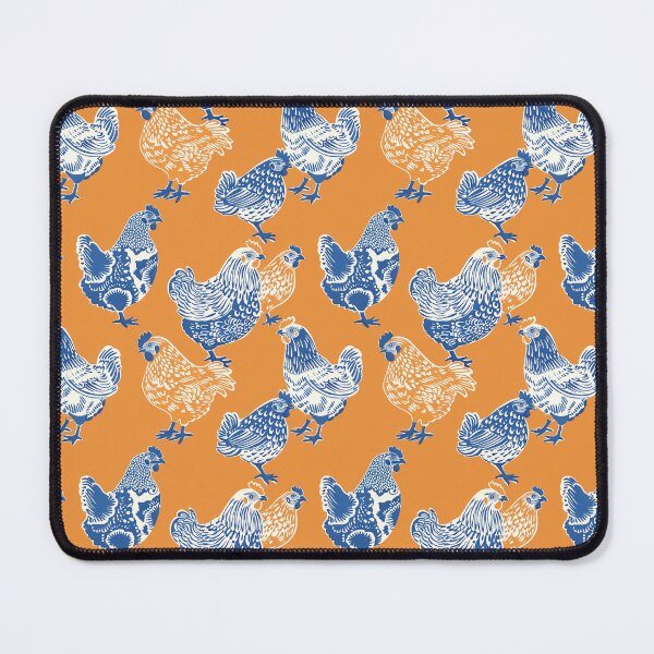 Item preview, Orange and Blue Chicken Pattern designed and sold by sublimepw.