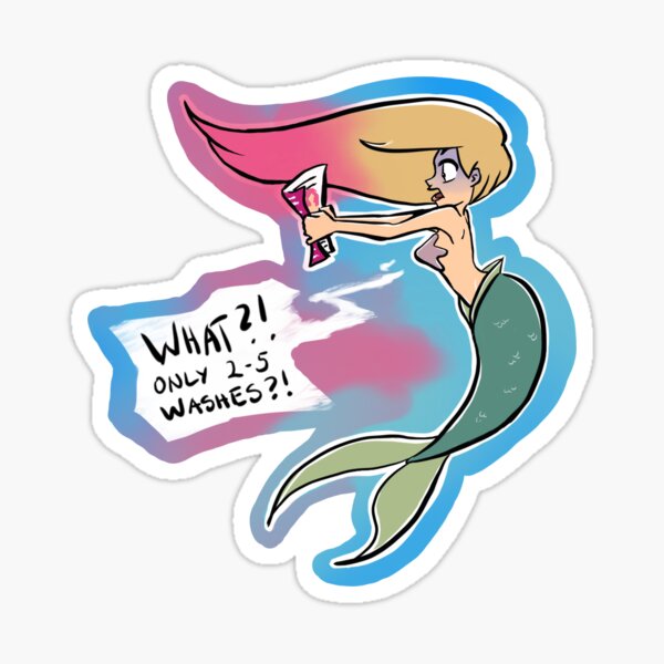 Mermaid Hair Fail Sticker