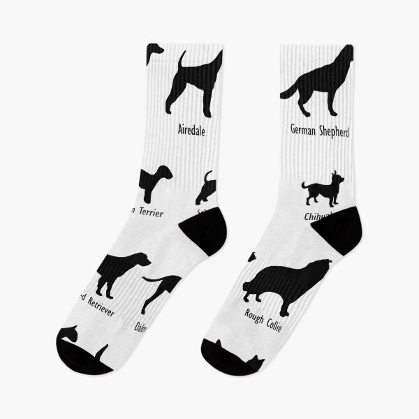 Item preview, Minimalist labeled dog breed types , black and white sillouette designed and sold by Inktown.