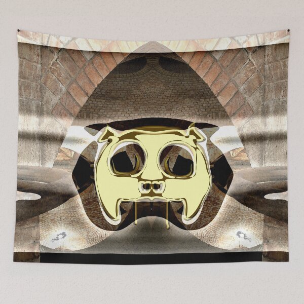 Item preview,  *COLOURLESS GEOMETRIC FACE ANGEL ABSTRACT SKULL TOMBSTONE* designed and sold by Ralek.