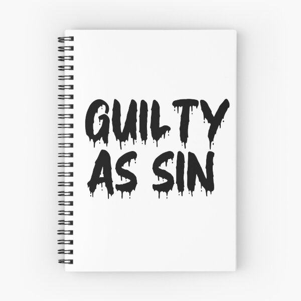 Item preview, BLACK ON WHITE GUILTY AS SIN BLOOD DRIP designed and sold by RomeArtCo.